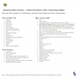 Advanced Mass Actions - Bulk  Editing Products + Advanced Products Filter, Prestashop Module